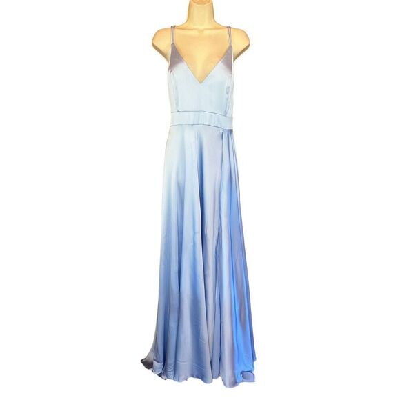 Mac Duggal Light Blue Prom Dress - Picture 3 of 6